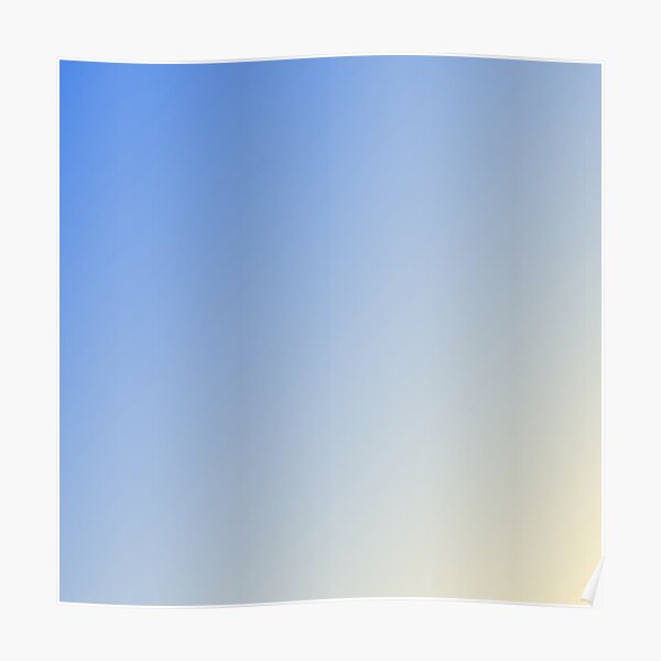 "Gradient light blue to cream ombre fade" Poster for Sale by Designs24U
