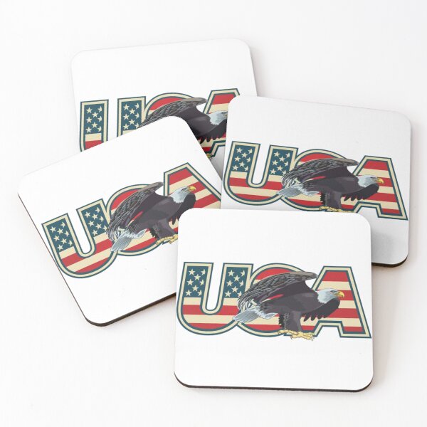 Item preview, U.S.A. With American Flag Eagle in Front designed and sold by Rowena Jones.