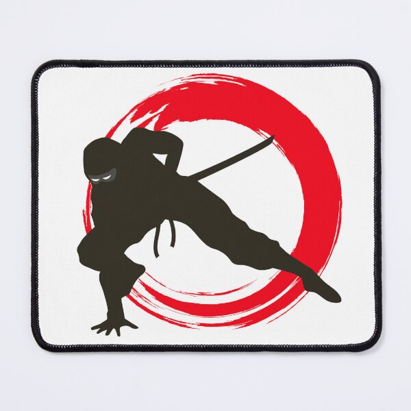 Item preview, Japanese Martial Arts Ninja with Sword One Hand Touching Ground Pose designed and sold by LoveSeasonz.