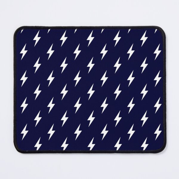 Item preview, Lightning Bolts White On Navy Blue designed and sold by rewstudio.