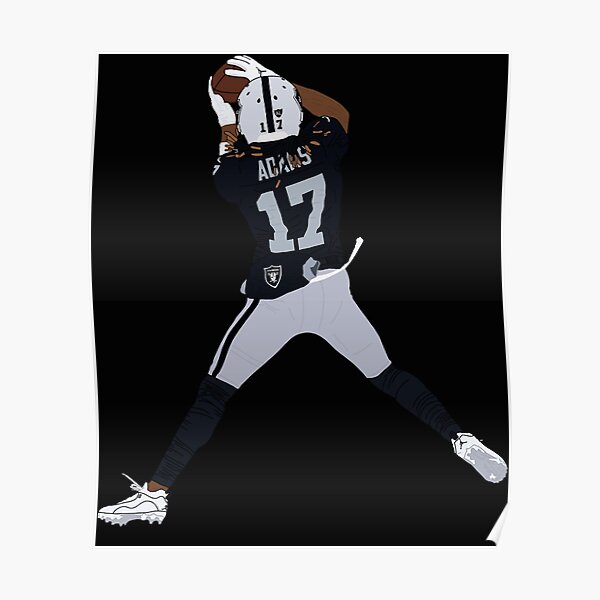 Davante Adams 17 Las Vegas Raiders player football logo poster