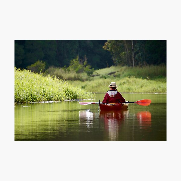 Kayaking on Still Waters Photographic Print