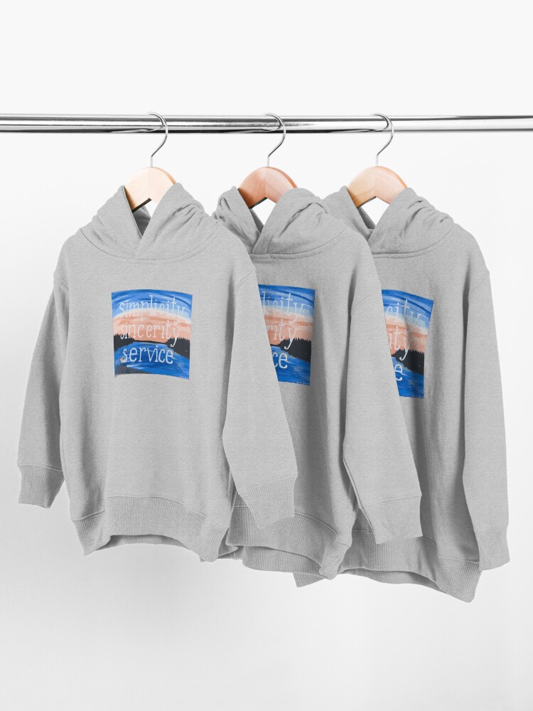 Alternate view of Pocono: Simplicity Sincerity Service Toddler Pullover Hoodie