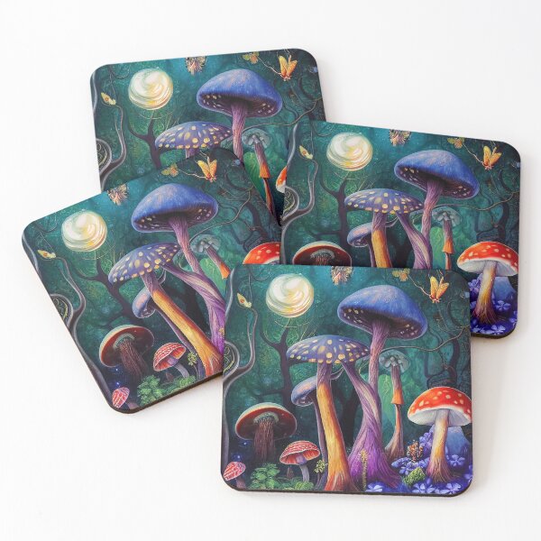 Artikelvorschau, Whimsical Magic Mushroom Forest entworfen und verkauft von The Oracle of Surrealism Sublime Consciousness.