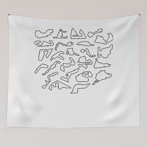 Item preview, Formula 1 Circuits Pattern designed and sold by MollieWeisbe.