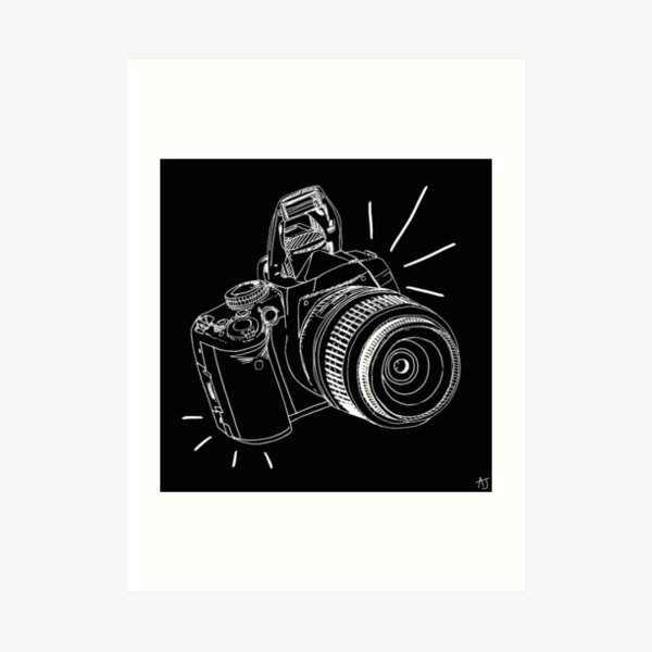 dslr / blk on blk Art Print