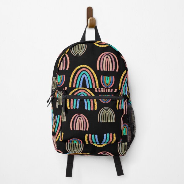Item preview, Boho Rainbows black background designed and sold by sandpaperdaisy.