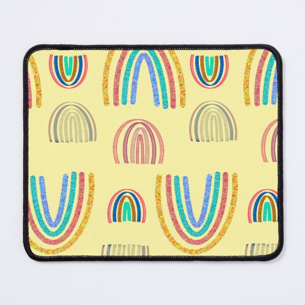 Item preview, Boho Rainbows canary yellow pattern designed and sold by sandpaperdaisy.