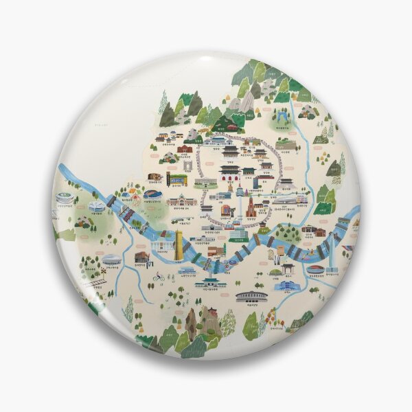 Item preview, Sight Seeing Map of Seoul Korea designed and sold by muriwaimall.