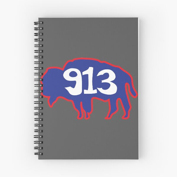 Item preview, Hand Drawn Kansas Buffalo 913 Crimson Red Blue designed and sold by itsrturn.