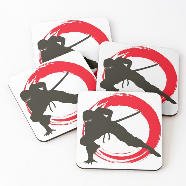 Item preview, Japanese Martial Arts Ninja with Sword One Hand Touching Ground Pose designed and sold by LoveSeasonz.