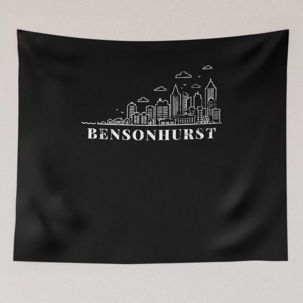 Item preview, Bensonhurst Brooklyn New York city landscape men women Retro Vintage designed and sold by Jeangel97.