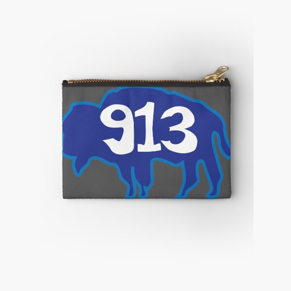 Artikelvorschau, Handgezeichnete Kansas Buffalo 913 Royal Blue entworfen und verkauft von itsrturn.