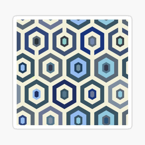Hexographica: blue Sticker