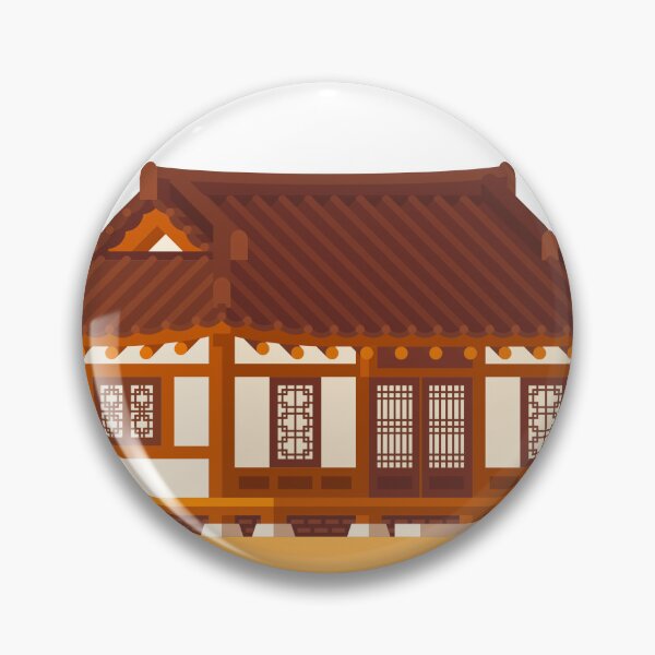 Item preview, Traditional Korean Hanok(house) illustration designed and sold by muriwaimall.