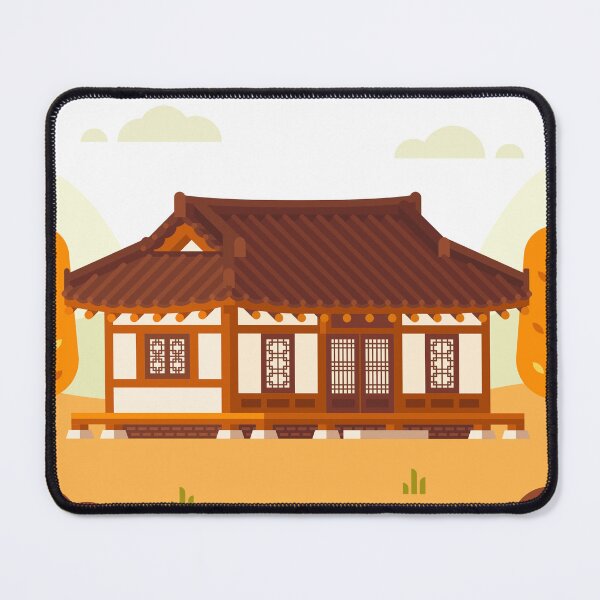 Item preview, Traditional Korean Hanok(house) illustration designed and sold by muriwaimall.