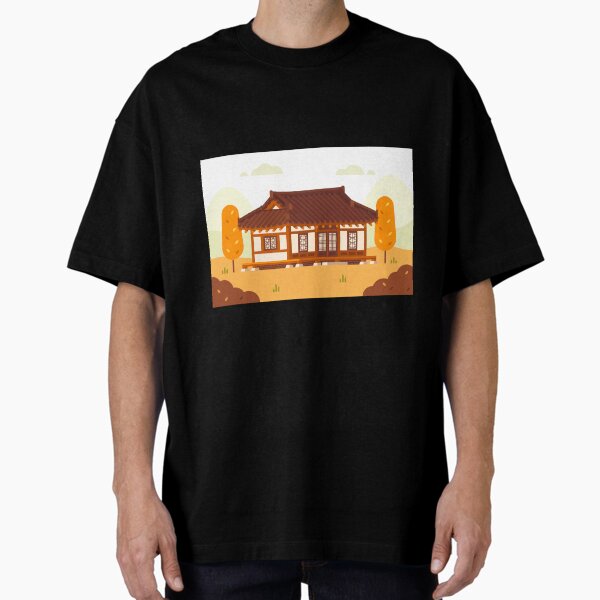 Item preview, Traditional Korean Hanok(house) illustration designed and sold by muriwaimall.