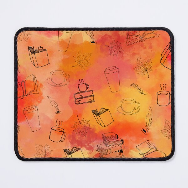 Item preview, Red Coffee and Books Pattern designed and sold by Jackie's Design Store.