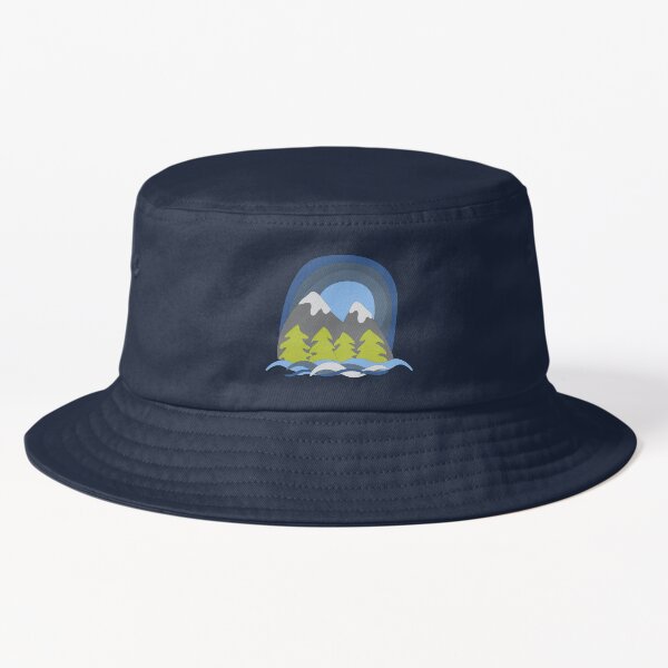 Vista previa del artículo con la obra «Escena de montaña caprichosa ilustrada, caricatura de picos de bosques nevados.», diseñado y vendido por AngelDawnDesign.
