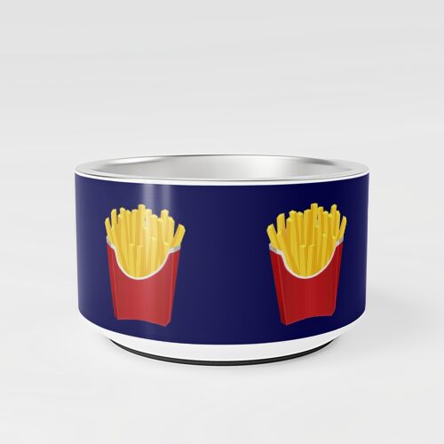 French Fries Fast Junk Food Pattern Pet Bowl