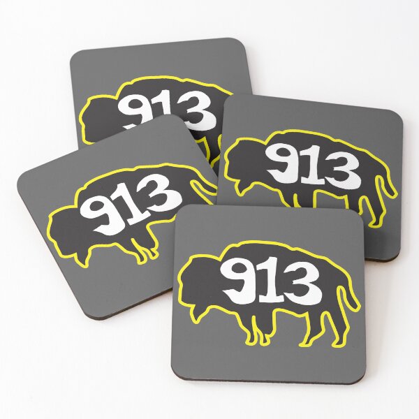 Item preview, Hand Drawn Kansas Buffalo 913 Black Gold designed and sold by itsrturn.