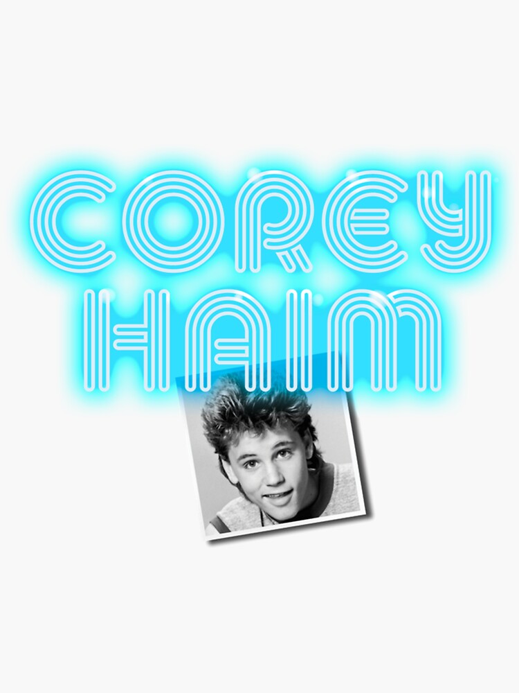 "Corey Haim Neon Effect" Sticker for Sale by AnthoneyHolmes Redbubble