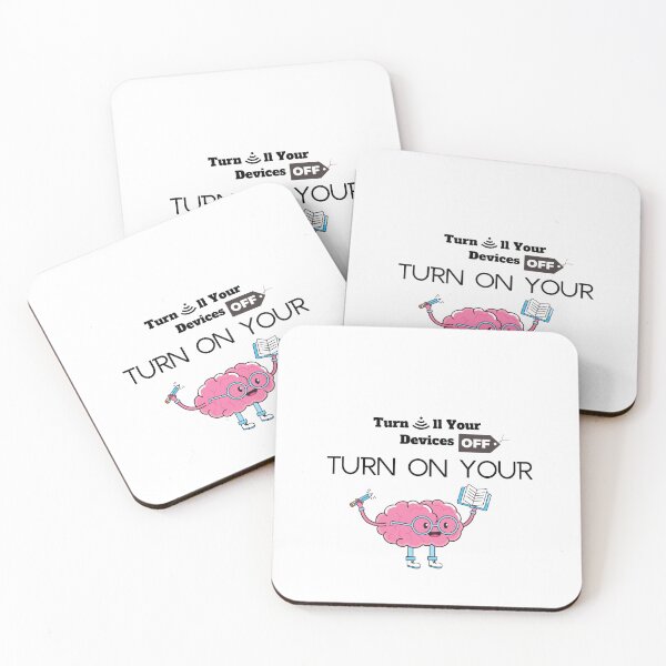 Item preview, Turn Off Your Devices and On Your Brain designed and sold by Quirky Dez.