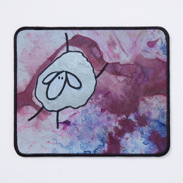 Item preview, UnFolding the Ewe-niverse #35 mixed media and ink painting of sheep designed and sold by ChillonLeachArt.