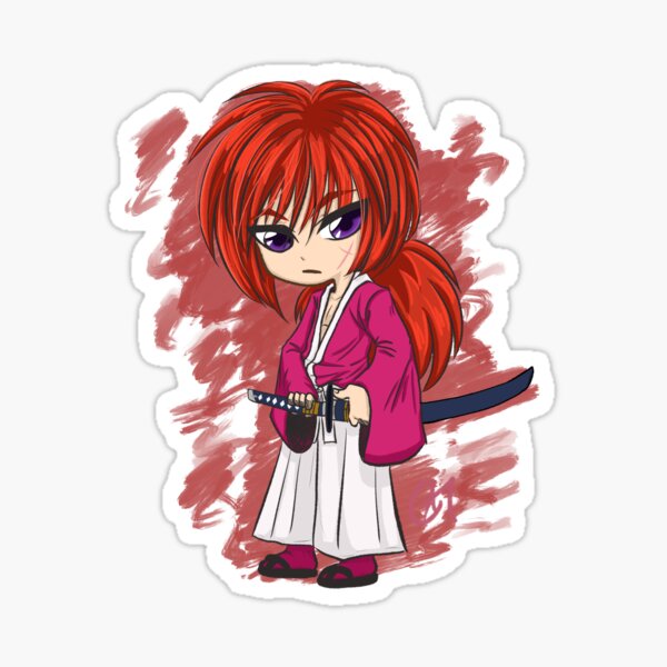 Rurouni Kenshin Kenshin Himura Sticker For Sale By Bvbartprophetrb Redbubble 