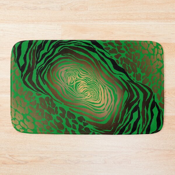 Item preview, Contemporary animal print artwork, animal pattern, jungle pattern, leopard spots, exotic pattern, green zebra seamless   designed and sold by ZeinabTaha.