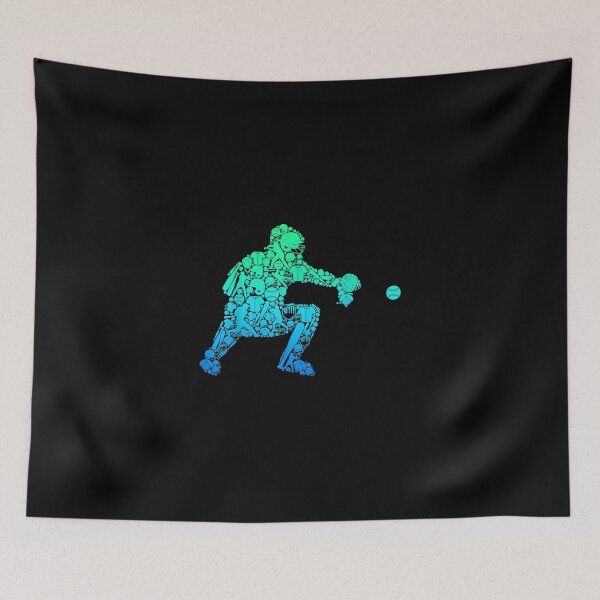 Item preview, Baseball Catcher Player Sticker designed and sold by ConfitofBrassB.