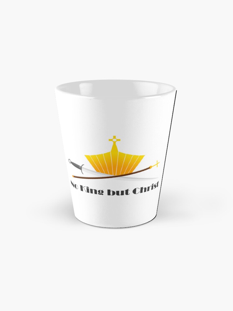 Imagen 2 de 4, Taza de café con la obra No más rey que Cristo, diseñada y vendida por kikino1988.