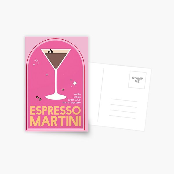 Espresso martini glass Postcard for Sale by morganbethdraws