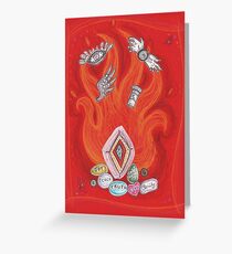 Die by the Fire, Born from the Ashes Greeting Card