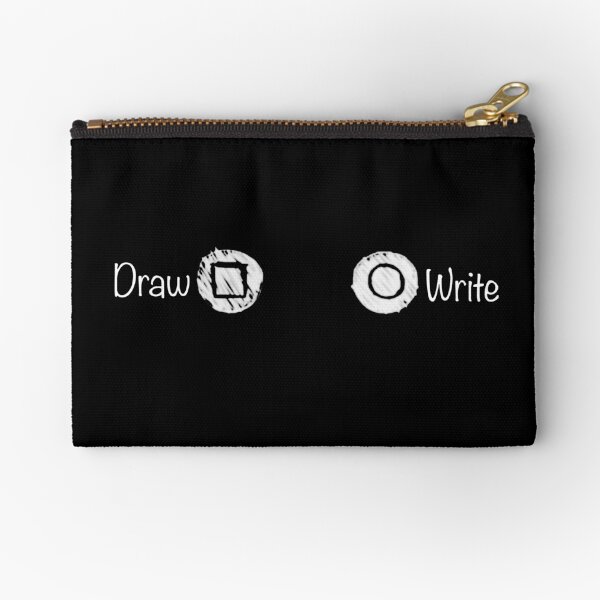 Life Is Strange: Draw vs Write BW Zipper Pouch