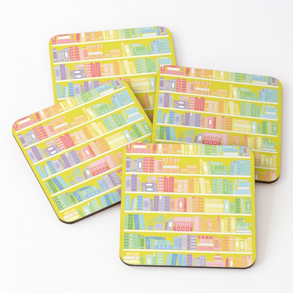 Item preview, Motif D&X27;Étagère De Livres Arc-En-Ciel (Fond Noir)  designed and sold by OlivierMendes.