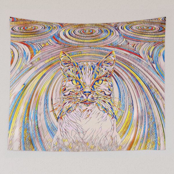 Item preview, Abstract Cat designed and sold by blackhalt.