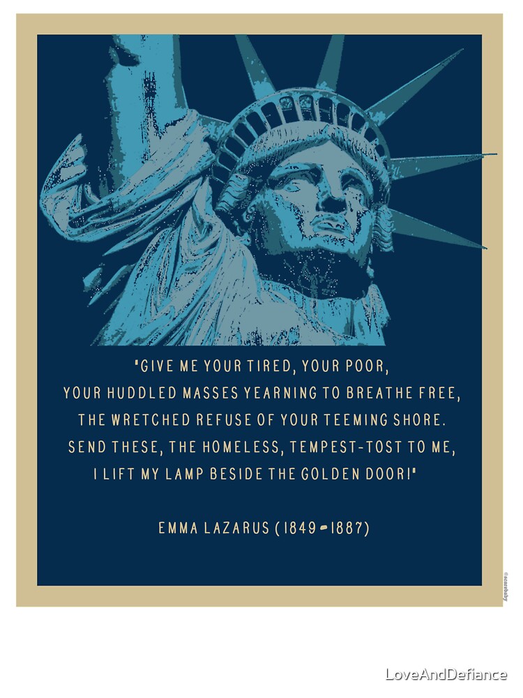 Statue Of Liberty Give Me Your Tired Quote Tshirt