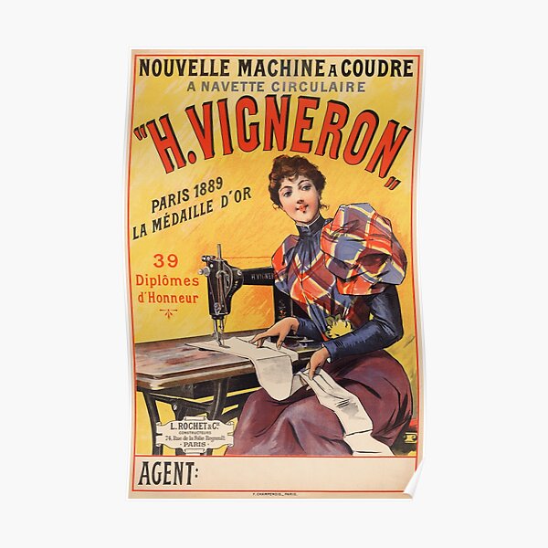 PUBLICITé MACHINE VIGNERON R002B - POSTER HQ 40x60cm d'une