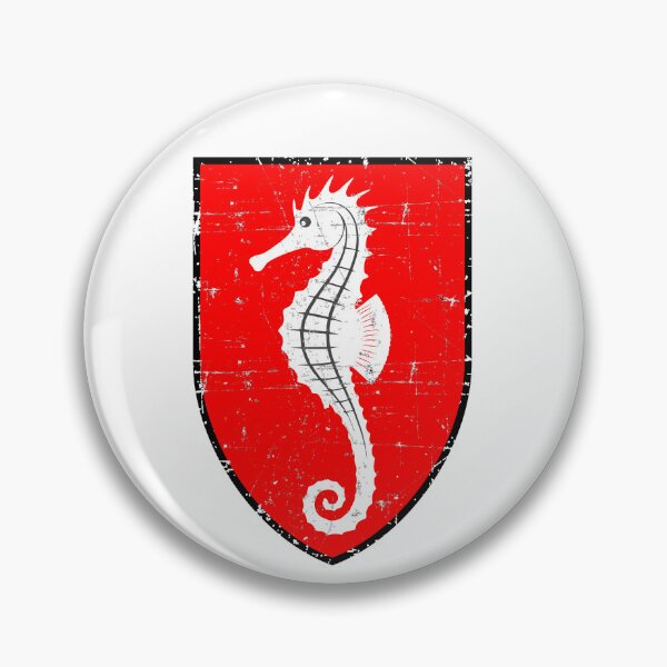 Item preview, Kriegsmarine U-boat U-708 - Seahorse - White Border - Grunge Style  designed and sold by pzd501.