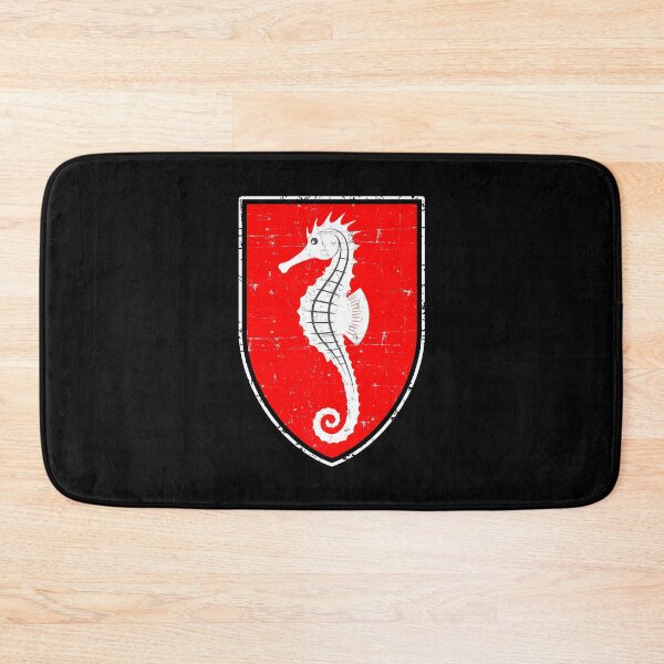 Item preview, Kriegsmarine U-boat U-708 - Seahorse - White Border - Grunge Style  designed and sold by pzd501.