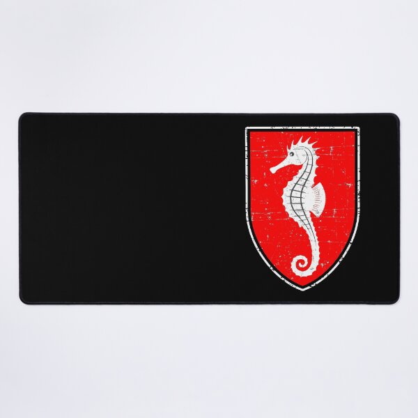 Item preview, Kriegsmarine U-boat U-708 - Seahorse - White Border - Grunge Style  designed and sold by pzd501.