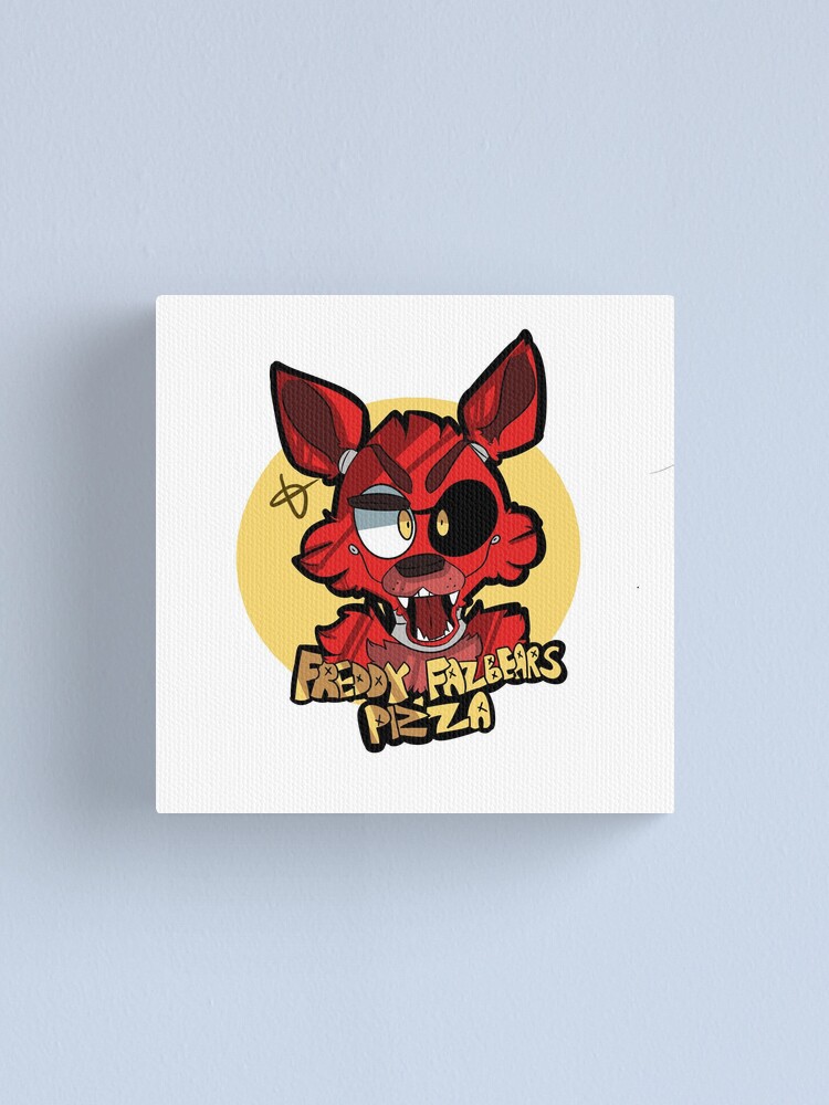 Five Nights At Freddy S Foxy Fnaf Canvas Print By Artiplier Redbubble - fnaf foxy roblox shirt