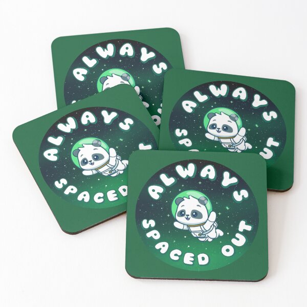 Item preview, ALWAYS SPACED OUT Astronaut Panda Green designed and sold by everything4eva.