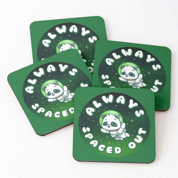Item preview, ALWAYS SPACED OUT Astronaut Panda Green designed and sold by everything4eva.