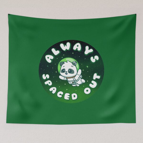 Item preview, ALWAYS SPACED OUT Astronaut Panda Green designed and sold by everything4eva.