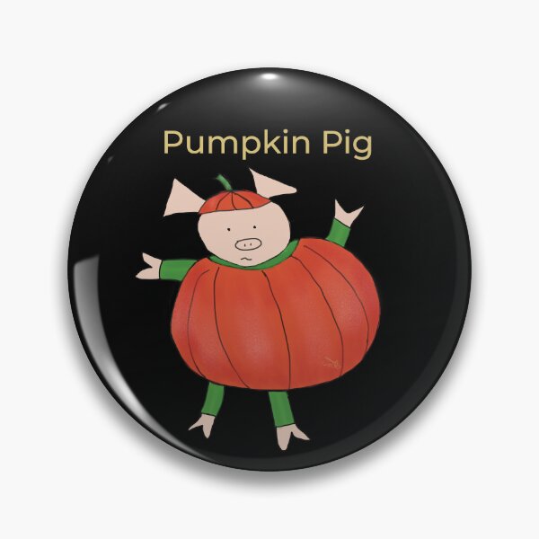 Item preview, Cute Black Halloween Pumpkin Pig.  Pig in fancy dress, Halloween designed and sold by PiggingJapan.