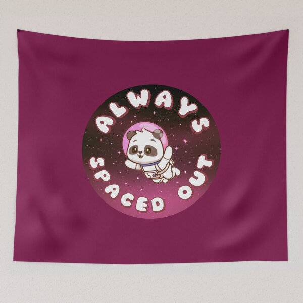 Item preview, ALWAYS SPACED OUT Astronaut Panda Pink designed and sold by everything4eva.