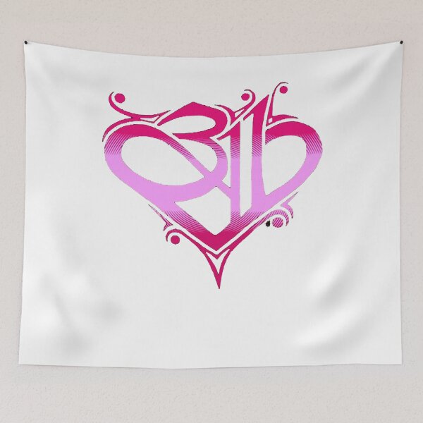 Item preview, Funny Gift For Singer pink love 311 band logo designed and sold by MoreauBouvet.