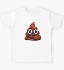happy funny poop emoji Kids Tee